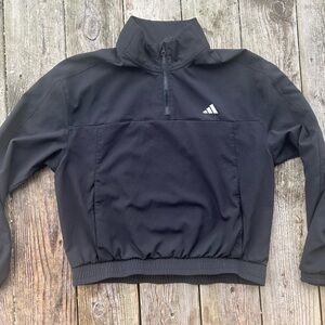Adidas Black Half Zip Windbreaker Women’s M